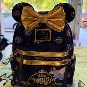 Loungefly Disney Fantasy Backpack with Gold Accents